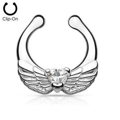 Angel Wings Clip On Nose Ring PNG Image