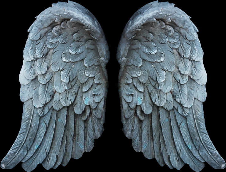 Angel Wings Sculpture PNG Image