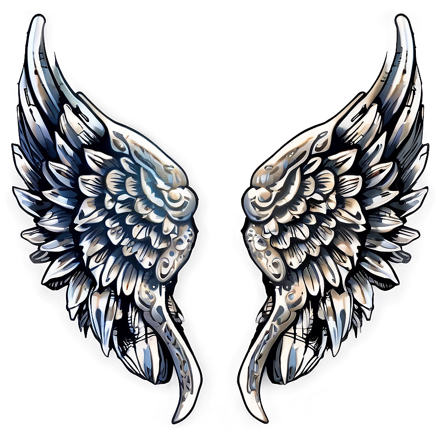 Angel Wings Tattoo Png Cpu PNG Image