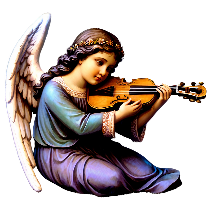 Angel With Lyre Png 05032024 PNG Image