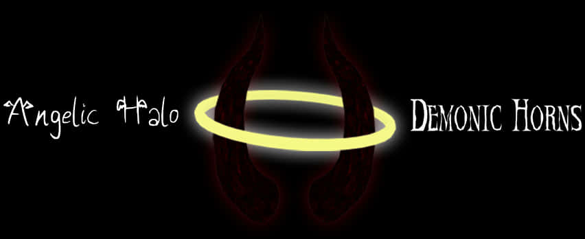 Angelic Haloand Demonic Horns PNG Image