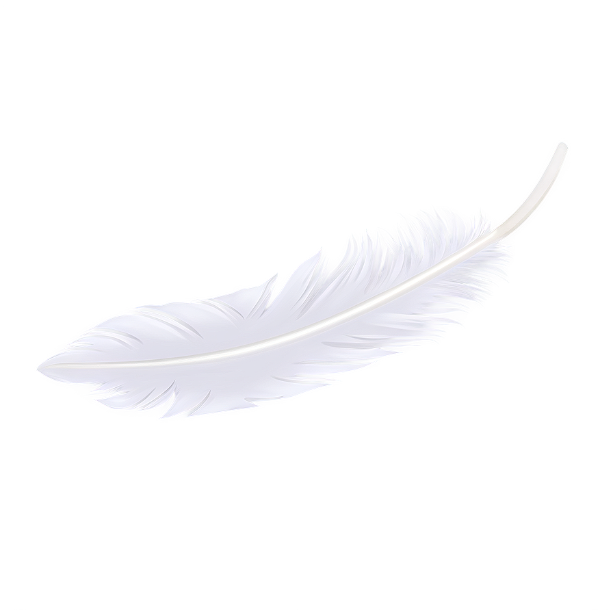 Angelic White Feather Png Feu PNG Image