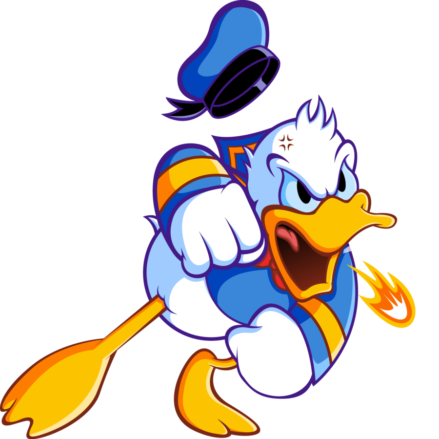 Angry Animated Duck Character PNG Image