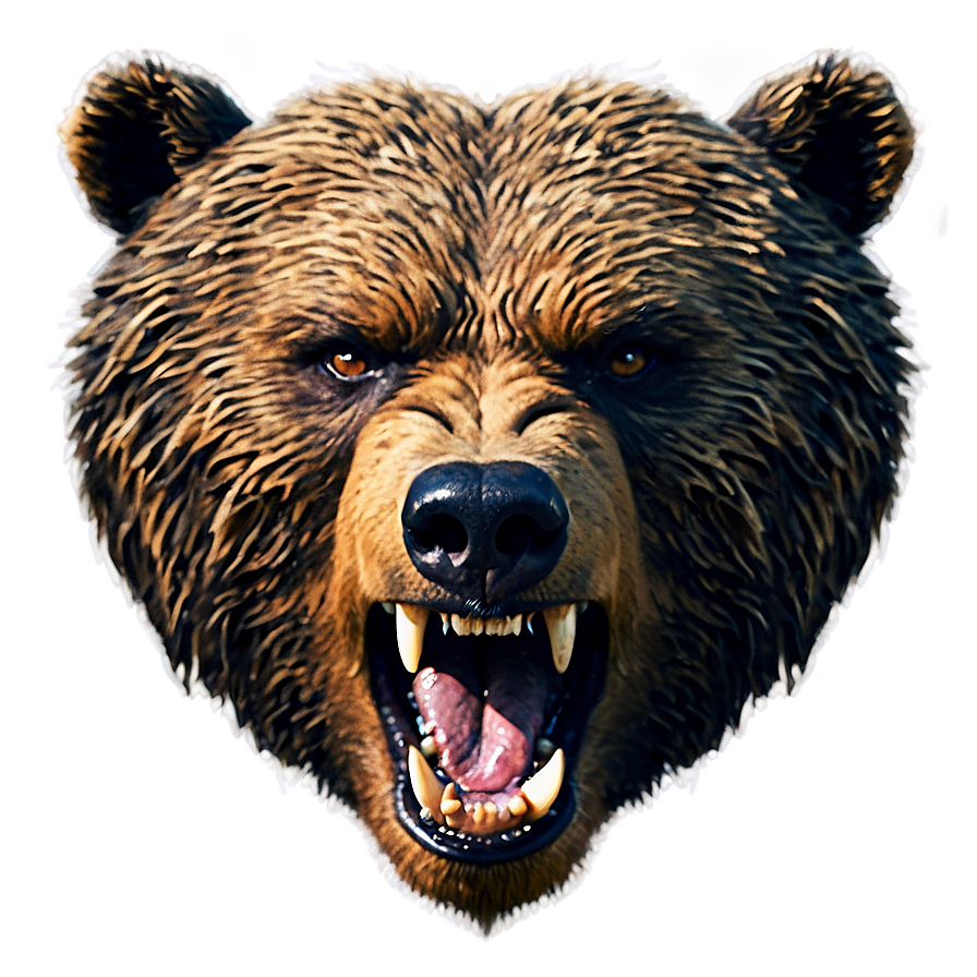 Angry Bear Face Picture Png Rav PNG Image