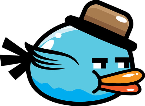 Angry Bird Blue Ice Version PNG Image