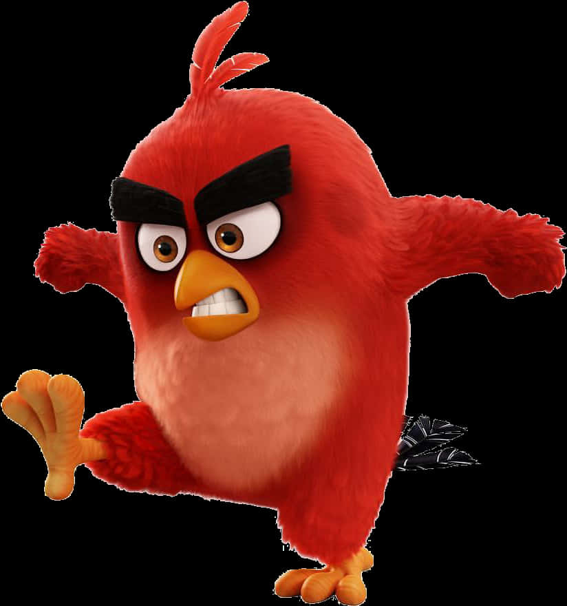 Angry Bird Red Character PNG Image