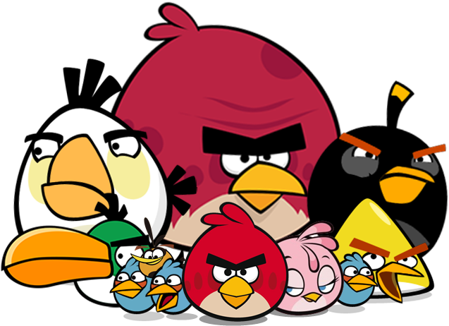 Angry Birds Characters Group PNG Image