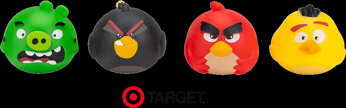 Angry Birds Characters Toys Collection PNG Image