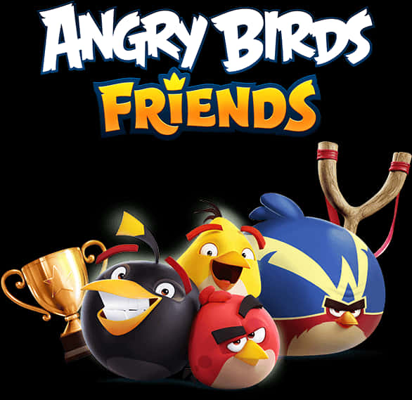 Angry Birds Friends Characters Trophy Slingshot PNG Image