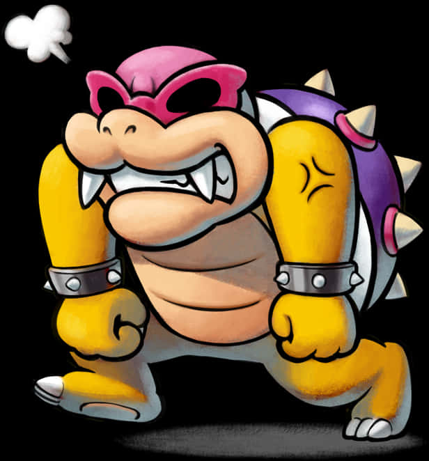 Angry Bowser Jr Illustration PNG Image