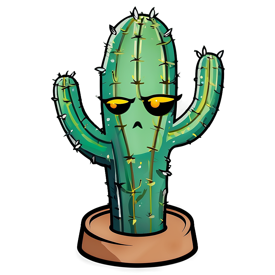 Angry Cactus Mascot Png Jjc44 PNG Image