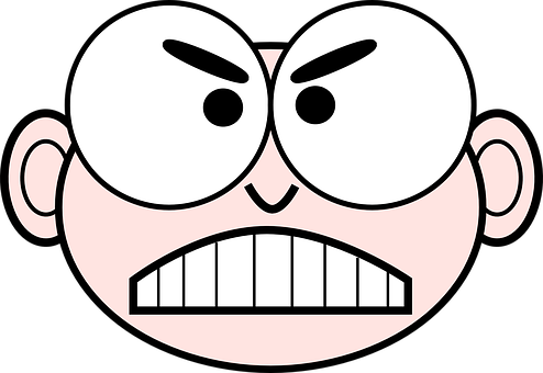 Angry Cartoon Face PNG Image