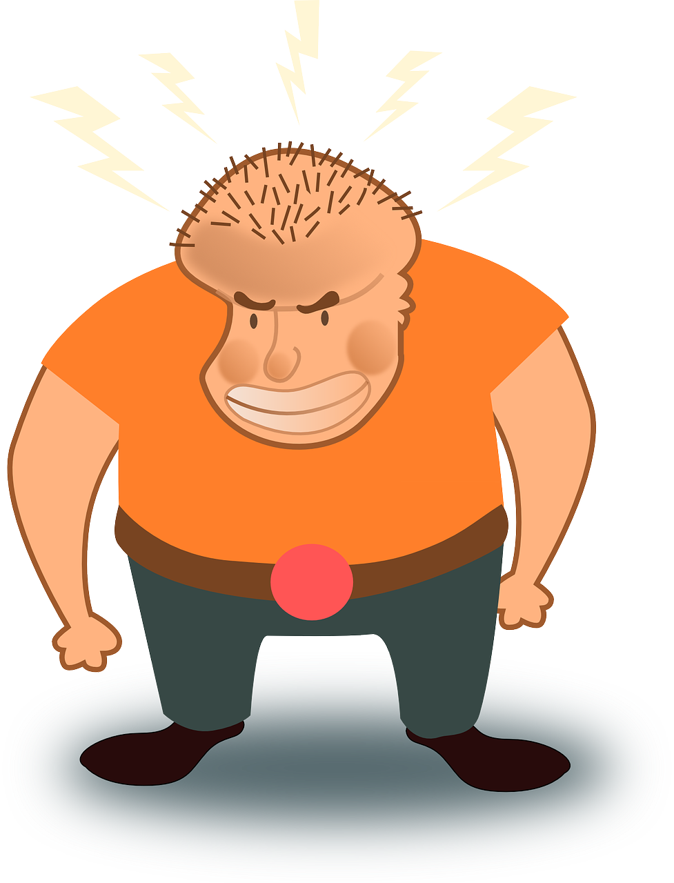 Angry Cartoon Man Illustration PNG Image