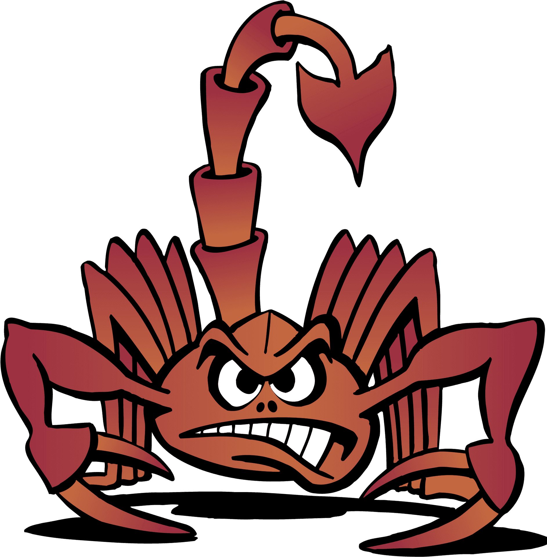 Angry Cartoon Scorpion PNG Image