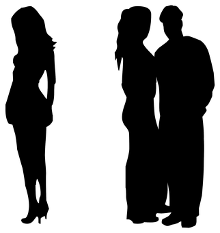 Angry Confrontation Silhouettes PNG Image