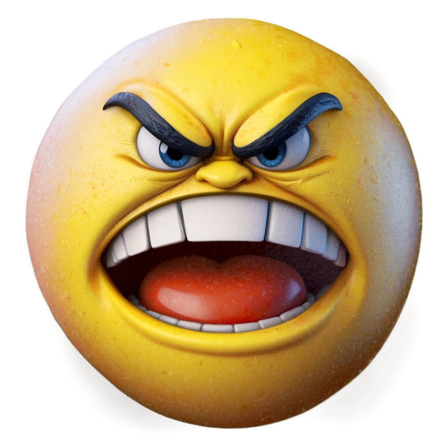 Angry Emoji With Frown Png Ytj9 PNG Image