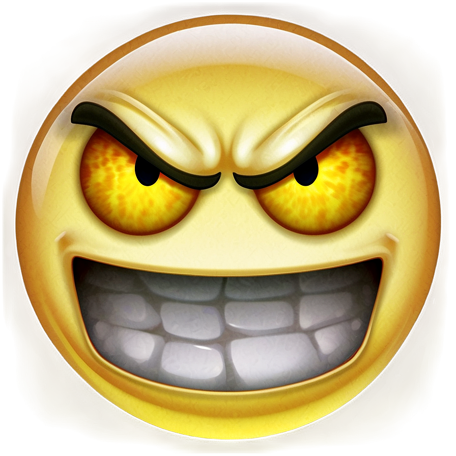 Angry Emoji With Glowing Eyes Png 23 PNG Image