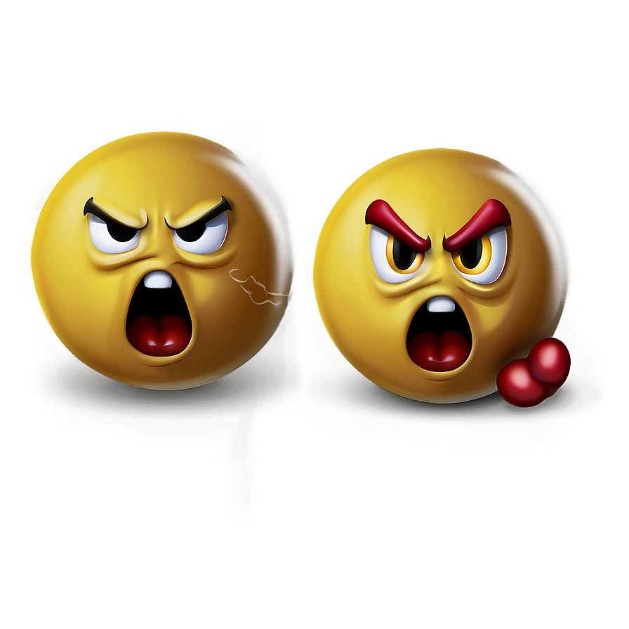 Angry Emoji With Text Png Hmc PNG Image