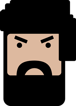 Angry Face Icon PNG Image