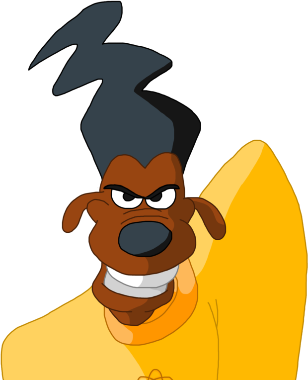 Angry Goofy Cartoon Character PNG Image