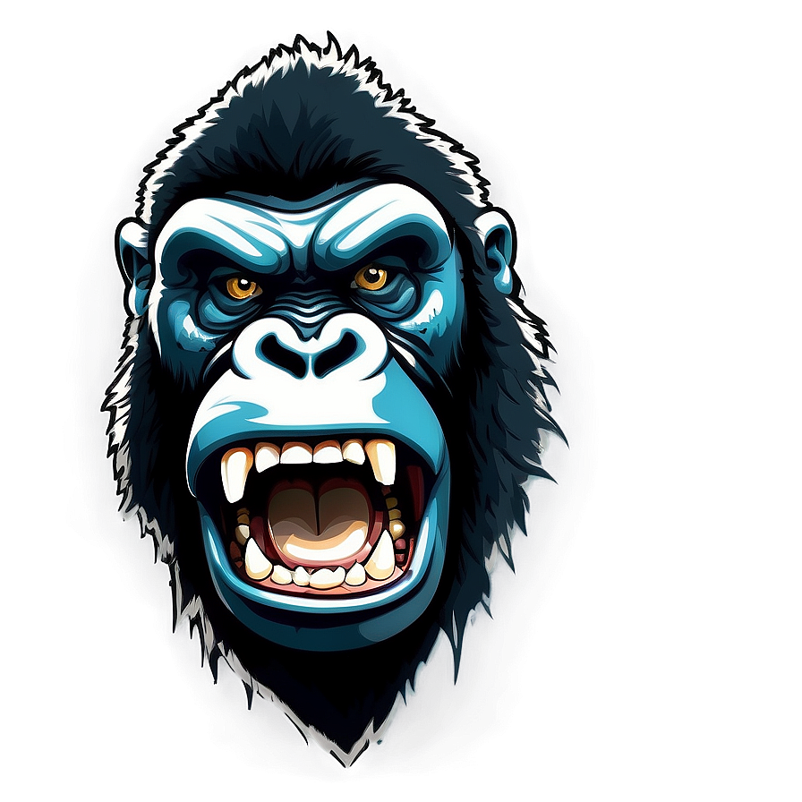 Angry Gorilla Comic Style Png 06252024 PNG Image