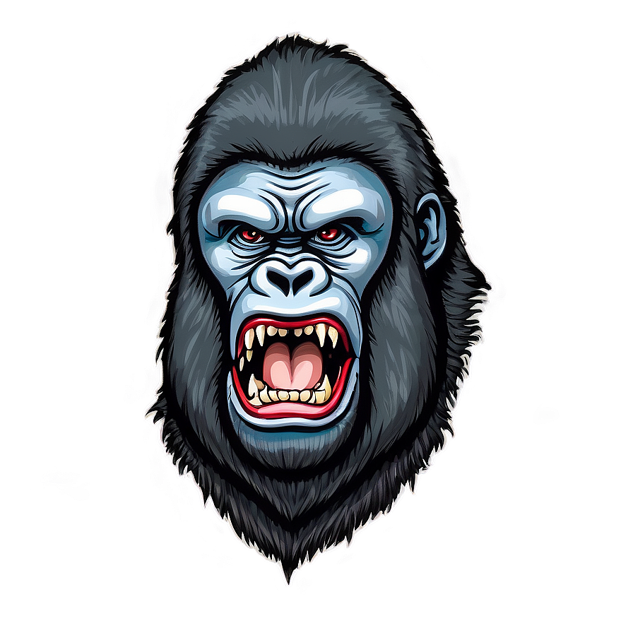 Angry Gorilla Drawing Png Xlm PNG Image