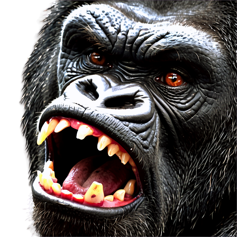 Angry Gorilla Face Illustration Png 37 PNG Image