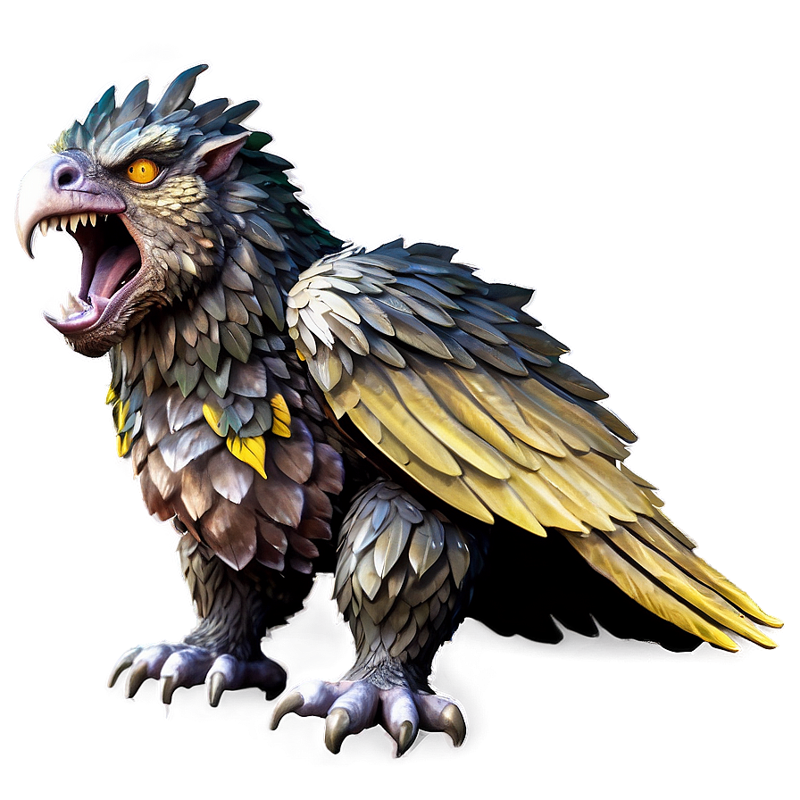 Angry Griffin Mythical Creature Png Guw95 PNG Image