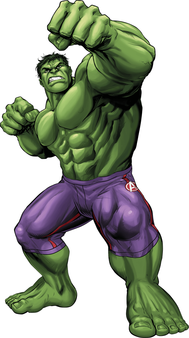 Angry Hulk Pose Illustration PNG Image