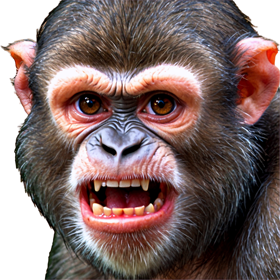 Angry Monkey Face Graphic Png 06272024 PNG Image