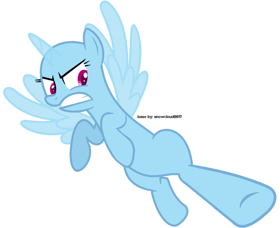 Angry Pegasus M L P Base PNG Image