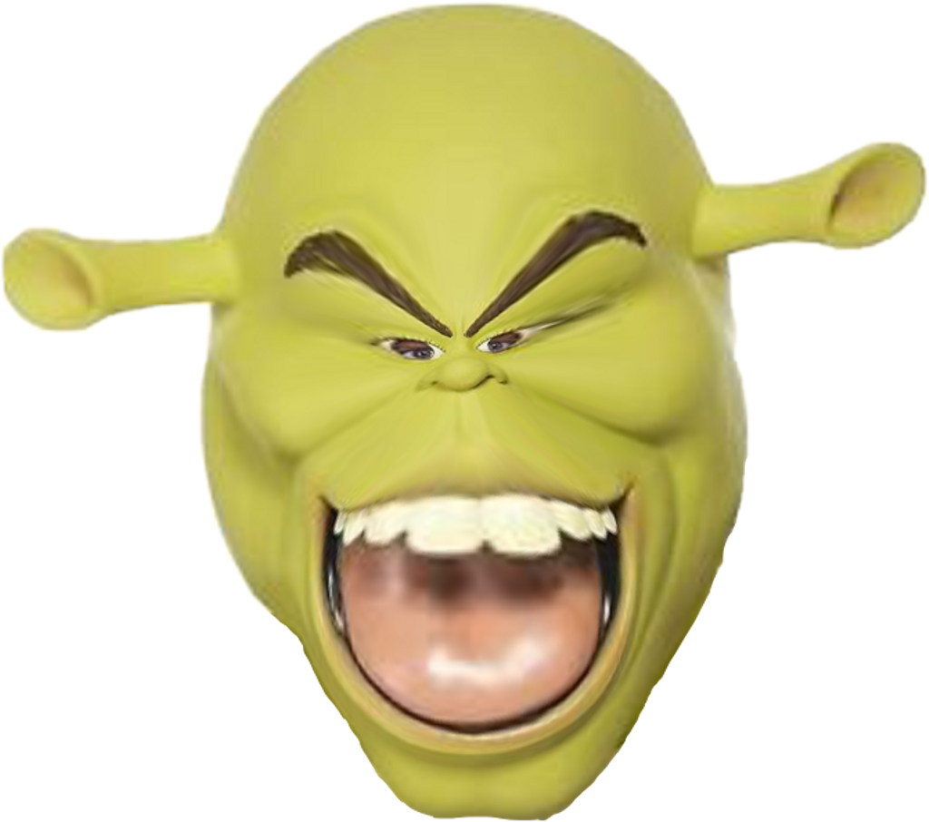 Angry Shrek Face Expression PNG Image