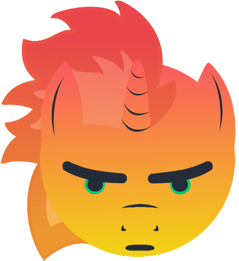 Angry Unicorn Emoji PNG Image