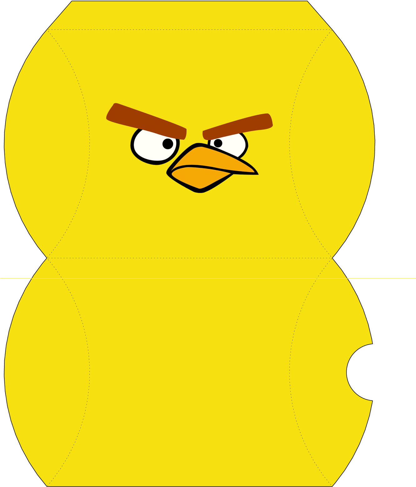 Angry Yellow Bird Graphic PNG Image