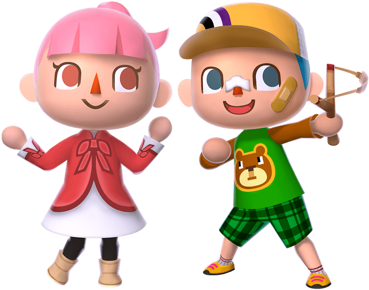 Animal Crossing Villagers Readyfor Adventure PNG Image