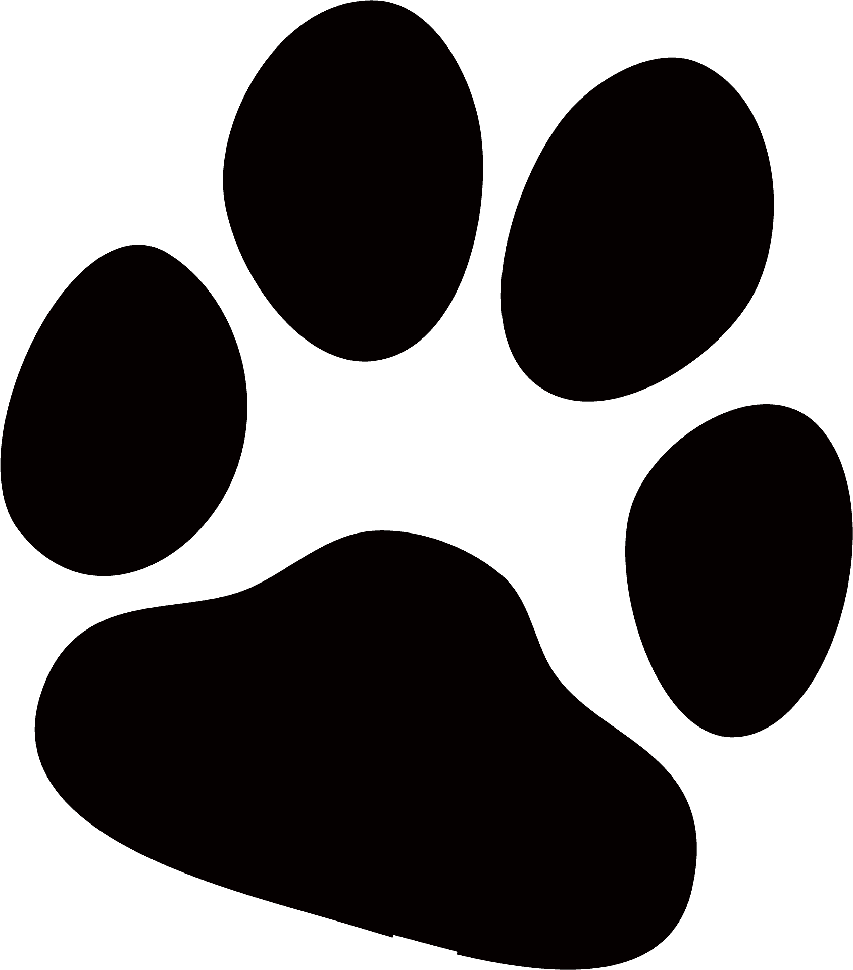 Animal Paw Print Graphic PNG Image