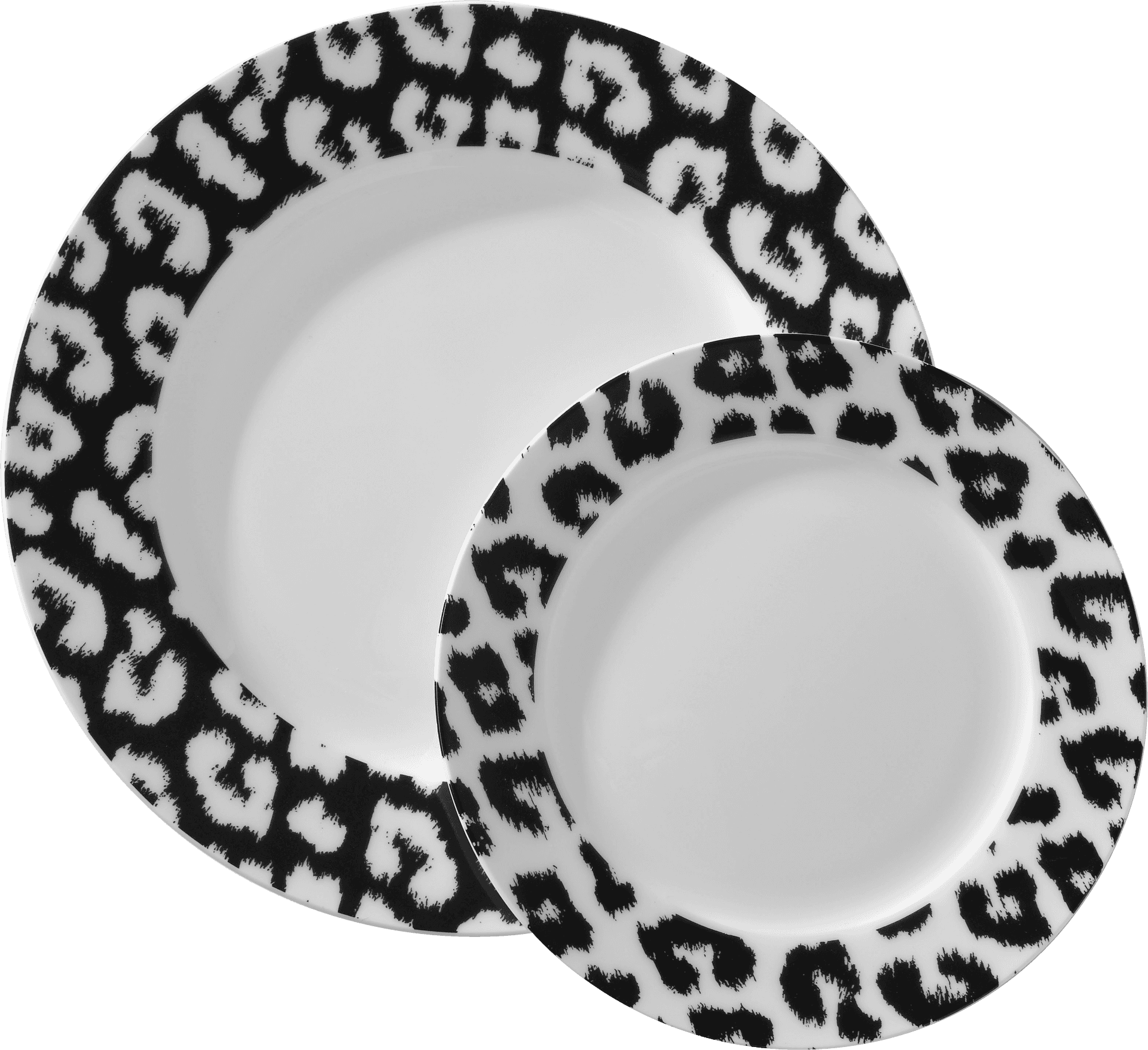 Animal Print Dinner Plates PNG Image