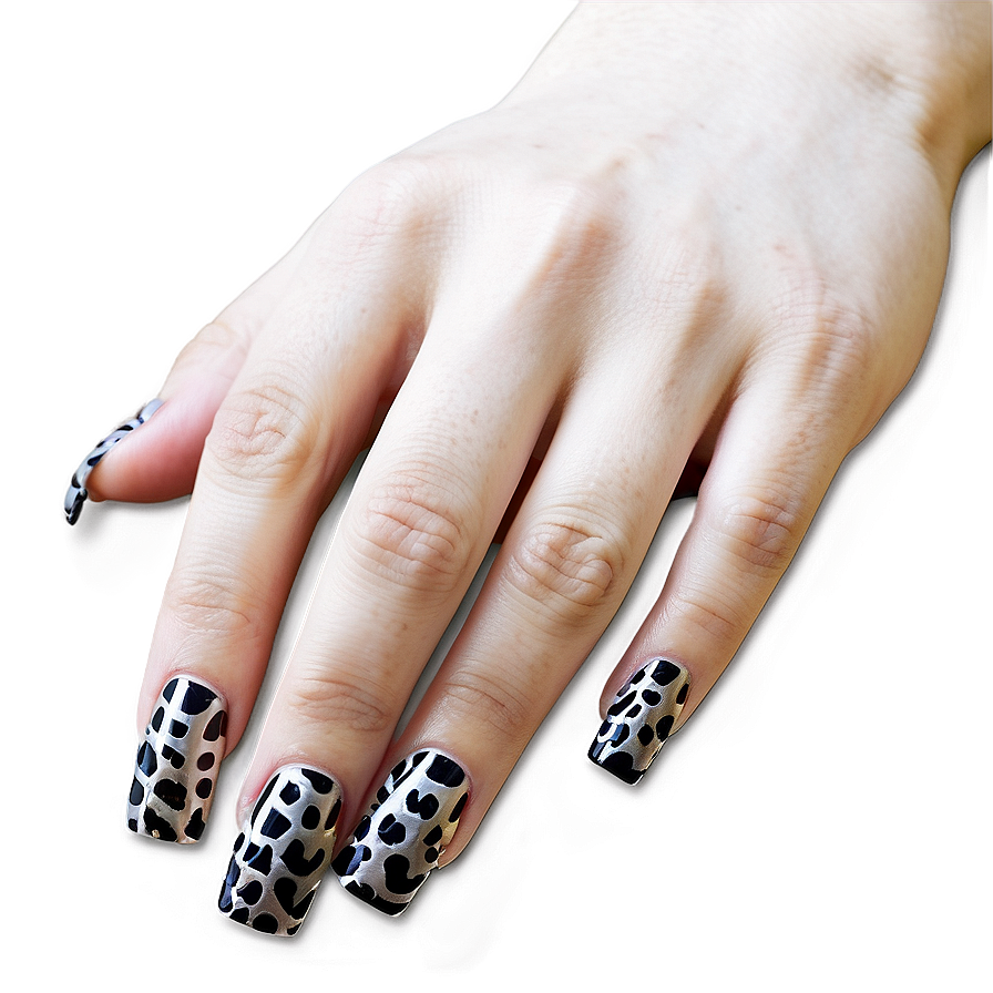 Animal Print Fake Nails Png 06272024 PNG Image