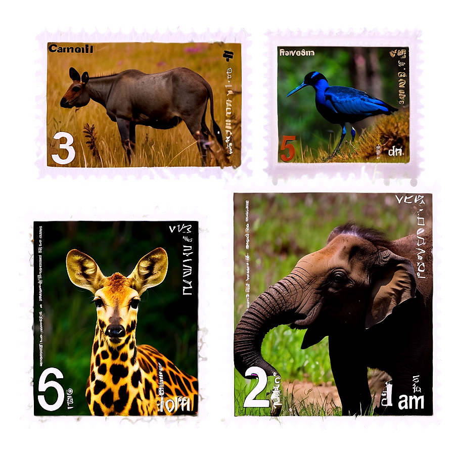 Animal Series Postage Stamp Png 87 PNG Image