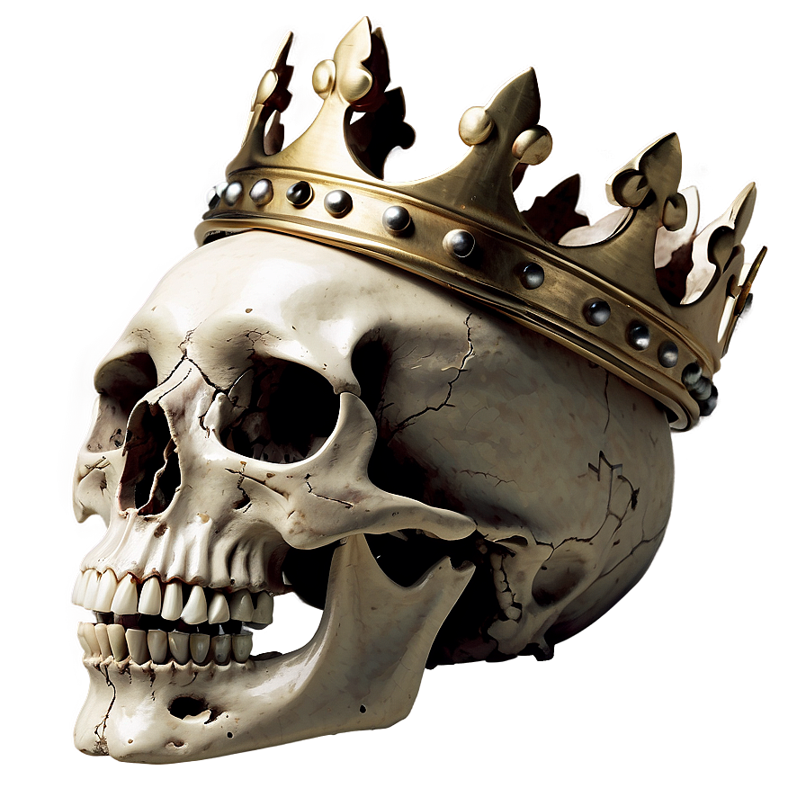 Animal Skull With Crown Png Ret PNG Image