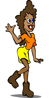 Animated African Dancer Illustration PNG Image