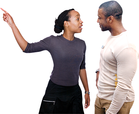 Animated Argument Between Manand Woman PNG Image