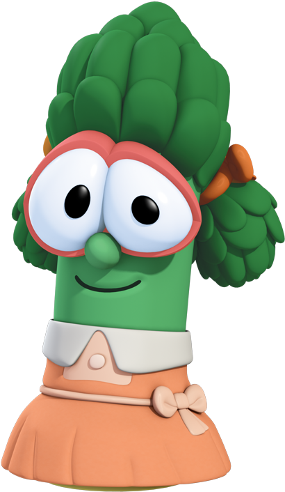 Animated Asparagus Character PNG Image