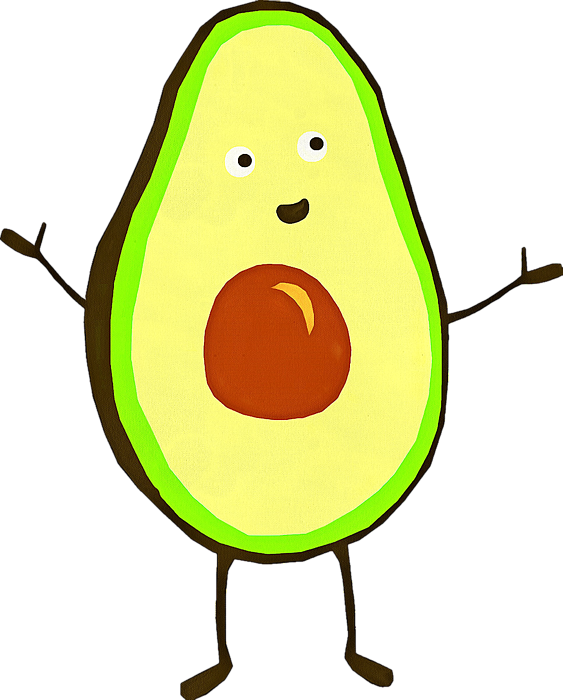 Animated Avocado Character PNG Image