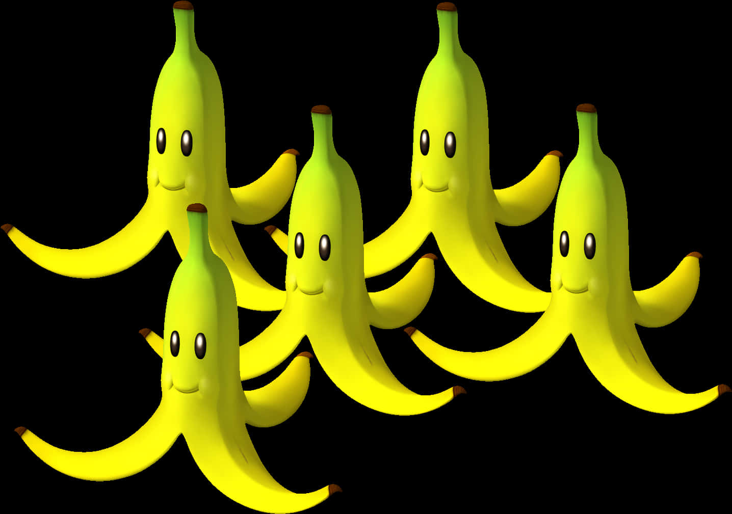 Animated Banana Characters PNG Image