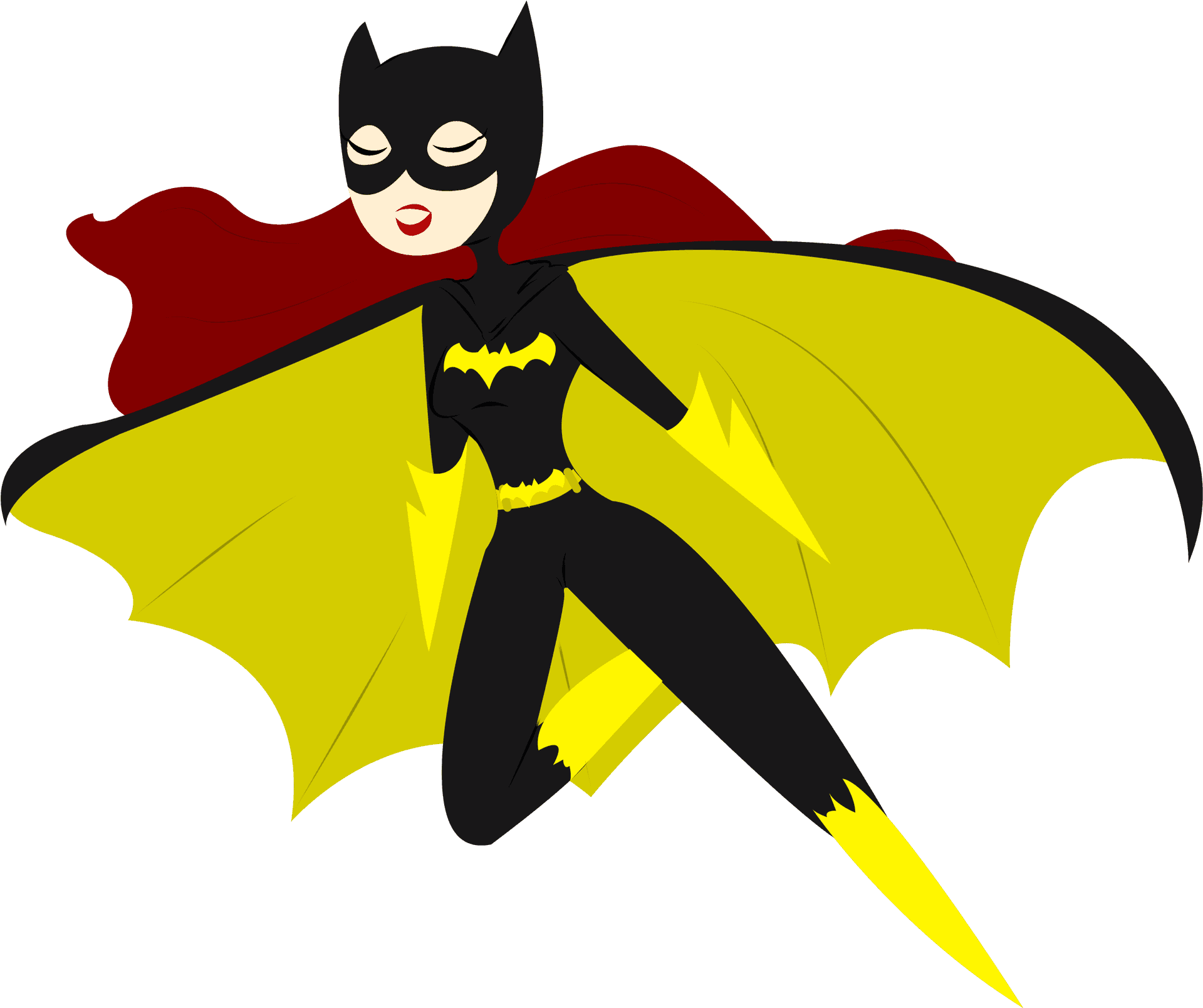 Animated Batgirlin Flight PNG Image