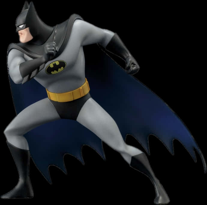 Animated Batman Action Pose PNG Image