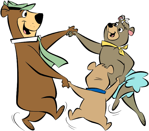 Animated Bear Dance Circle PNG Image