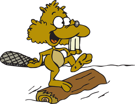 Animated Beaveron Log PNG Image