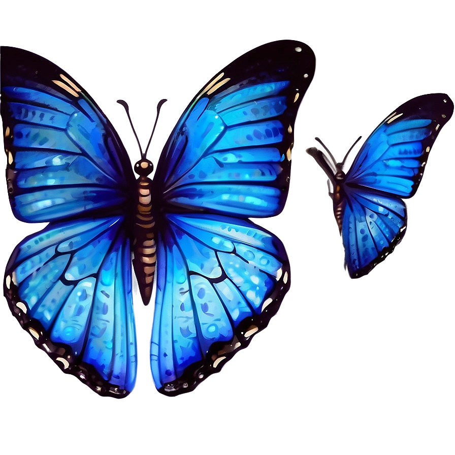 Animated Blue Butterflies Png Pbv PNG Image